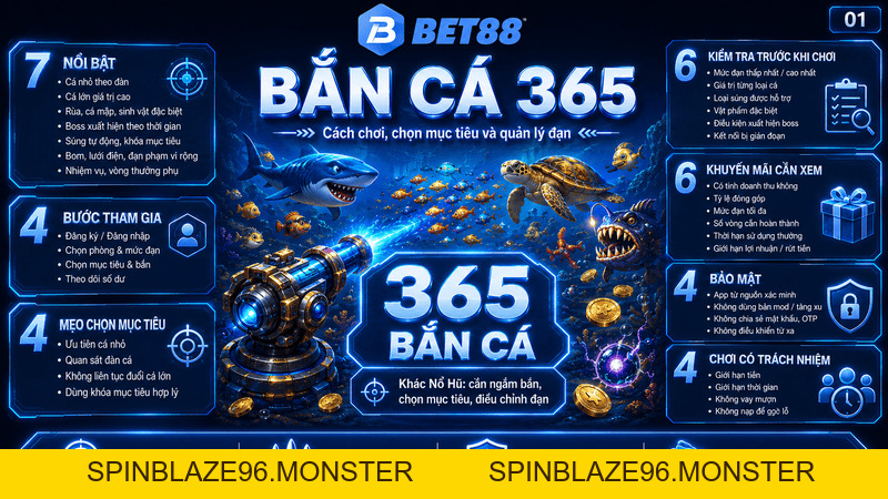 Bắn Cá 365 - 3 Chế Độ Hấp Dẫn Người Tham Gia Bet88 - spinblaze96.monster