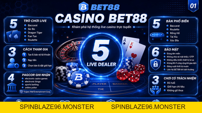 Casino BET88 - Hơn 500 Bàn Cược Trực Tiếp Hấp Dẫn Nhất - spinblaze96.monster
