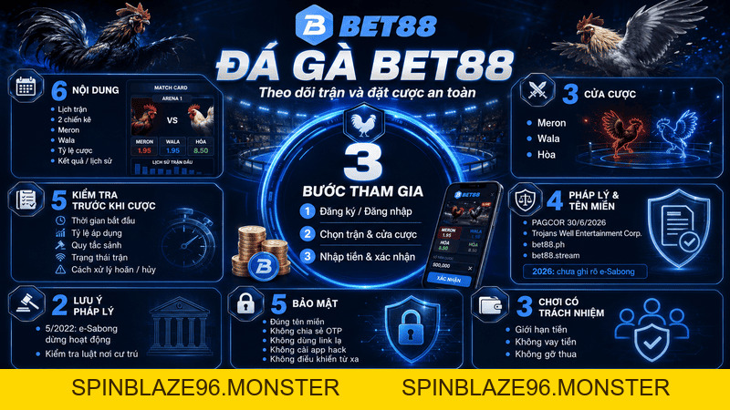 Đá Gà BET88 – Cách Theo Dõi Trận Và Đặt Cược An Toàn - spinblaze96.monster