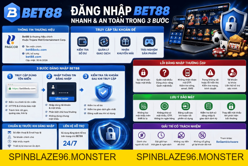 Đăng Nhập BET88 Tham Gia Cá Cược An Toàn, Nhanh Chóng - spinblaze96.monster