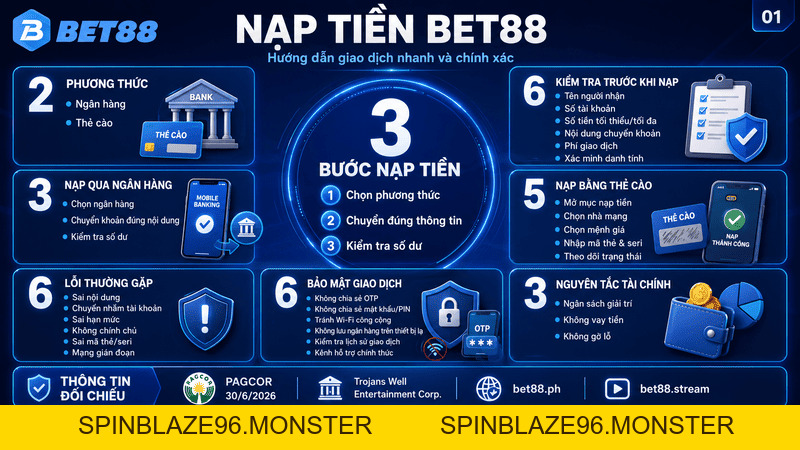 Nạp Tiền BET88 Nhanh Chóng Với Đa Phương Thức Giao Dịch - spinblaze96.monster