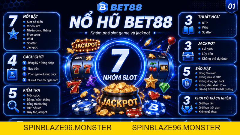 Nổ Hũ BET88 - Hơn 200 Slot Game Tỷ Lệ Nổ Thưởng Cực Cao - spinblaze96.monster